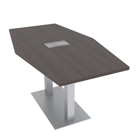 Skutchi Designs 33.5 in W, 69.5 in L, 29 in H, Engineered Wood Top, Brown HAR-HEX.IR-34x70-DOU-ELEC-XD1025